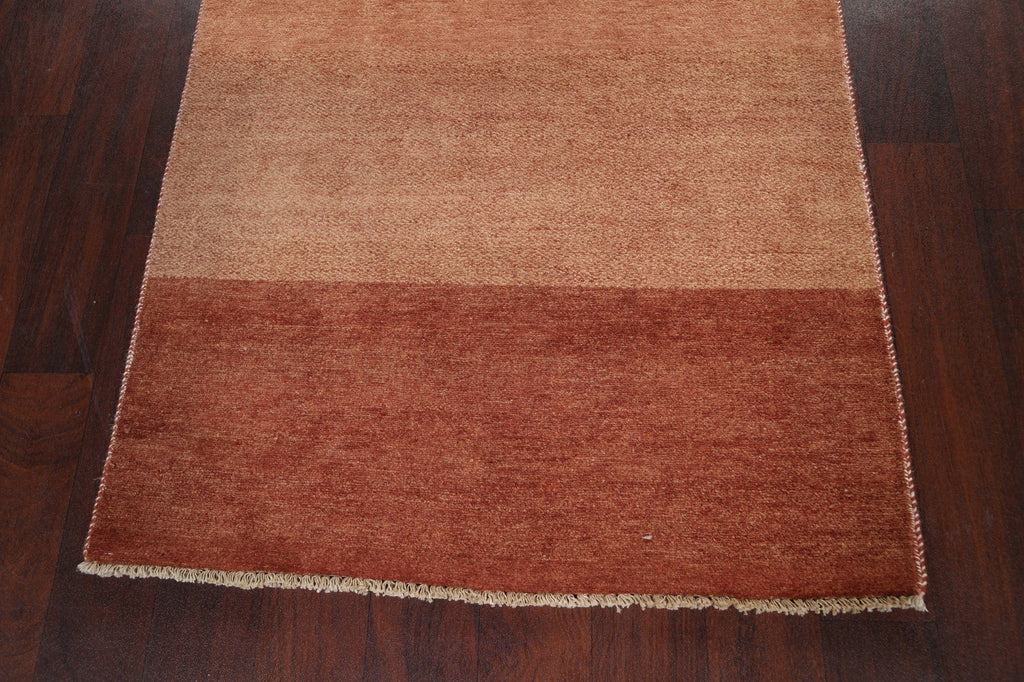 Modern Gabbeh Kashkoli Oriental Runner Rug 3x19