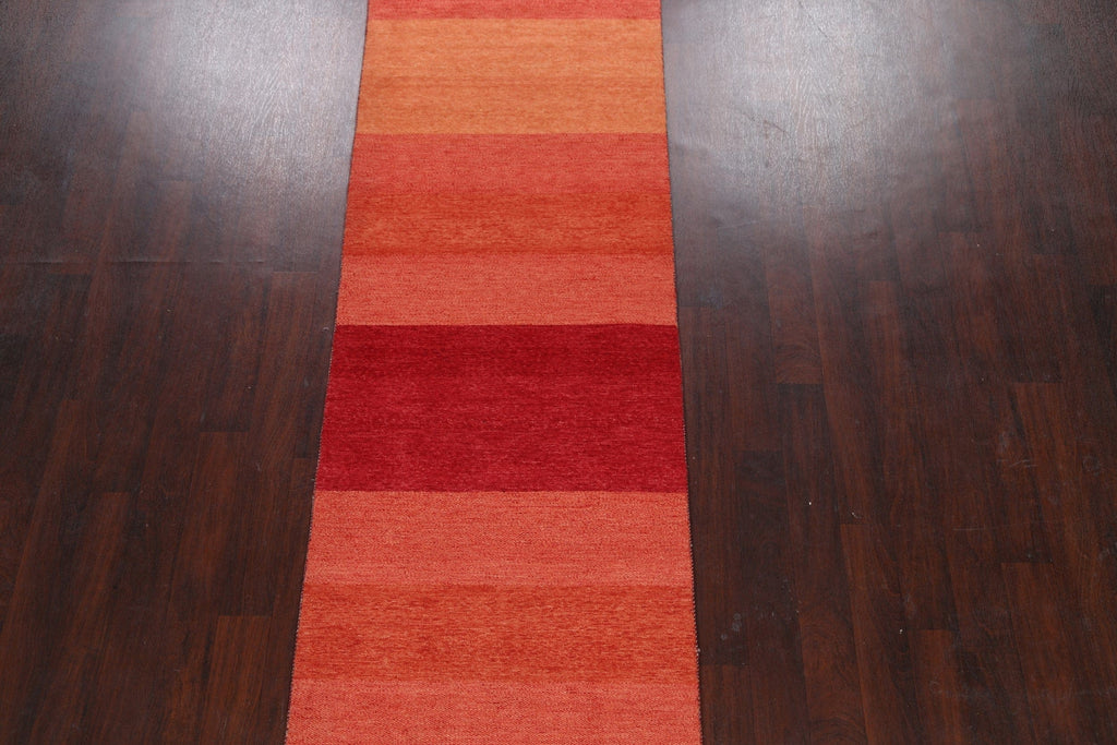 Modern Gabbeh Kashkoli Oriental Runner Rug 3x16