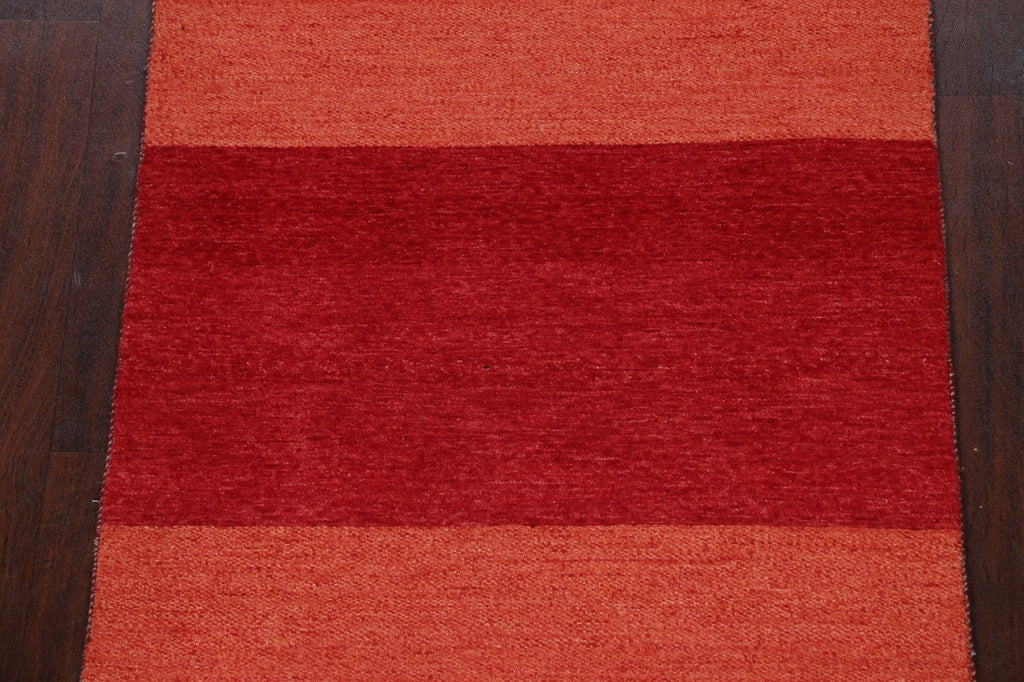 Modern Gabbeh Kashkoli Oriental Runner Rug 3x16