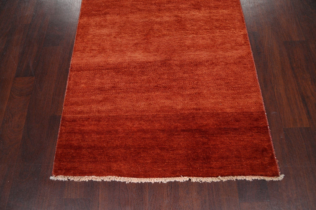 Modern Gabbeh Kashkoli Oriental Runner Rug 3x18