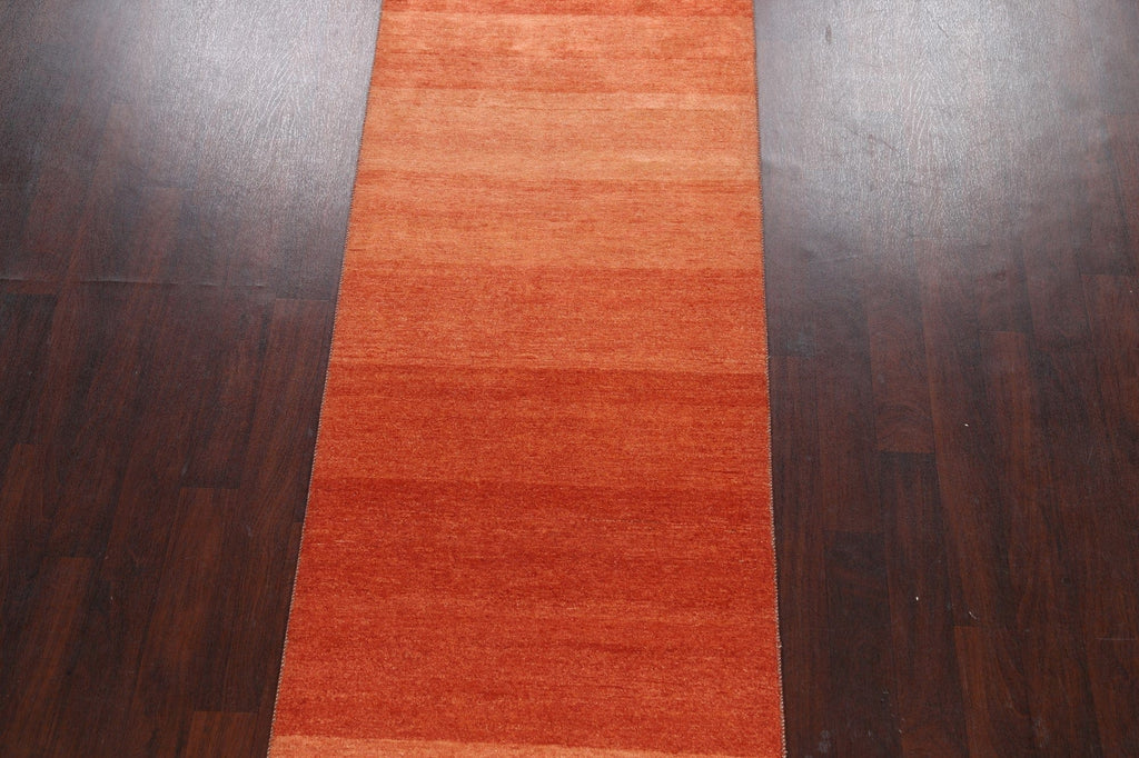 Modern Gabbeh Kashkoli Oriental Runner Rug 3x16