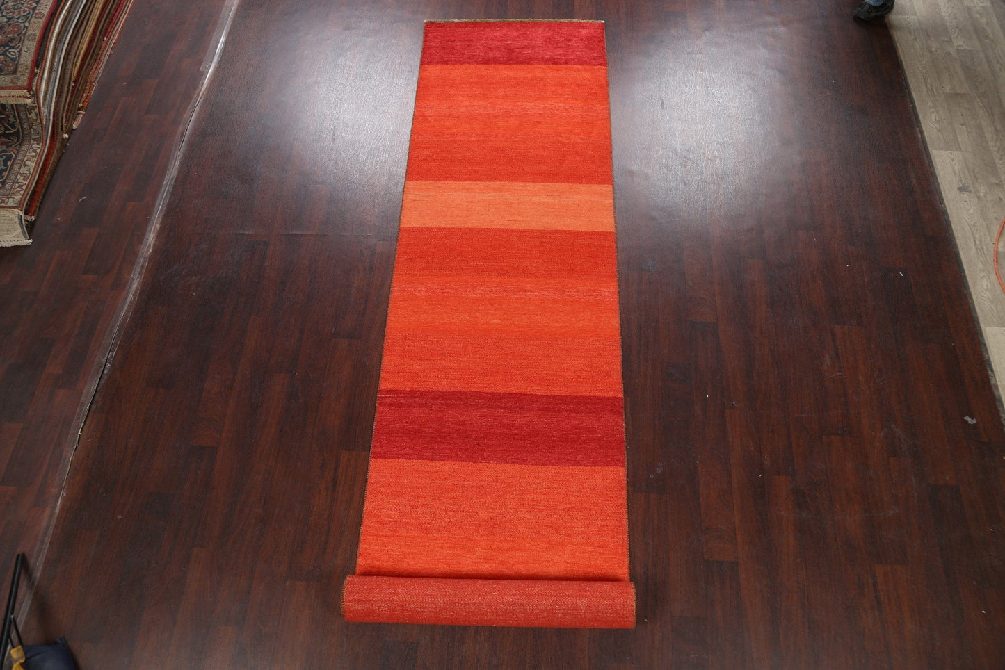 Modern Gabbeh Kashkoli Oriental Runner Rug 3x16