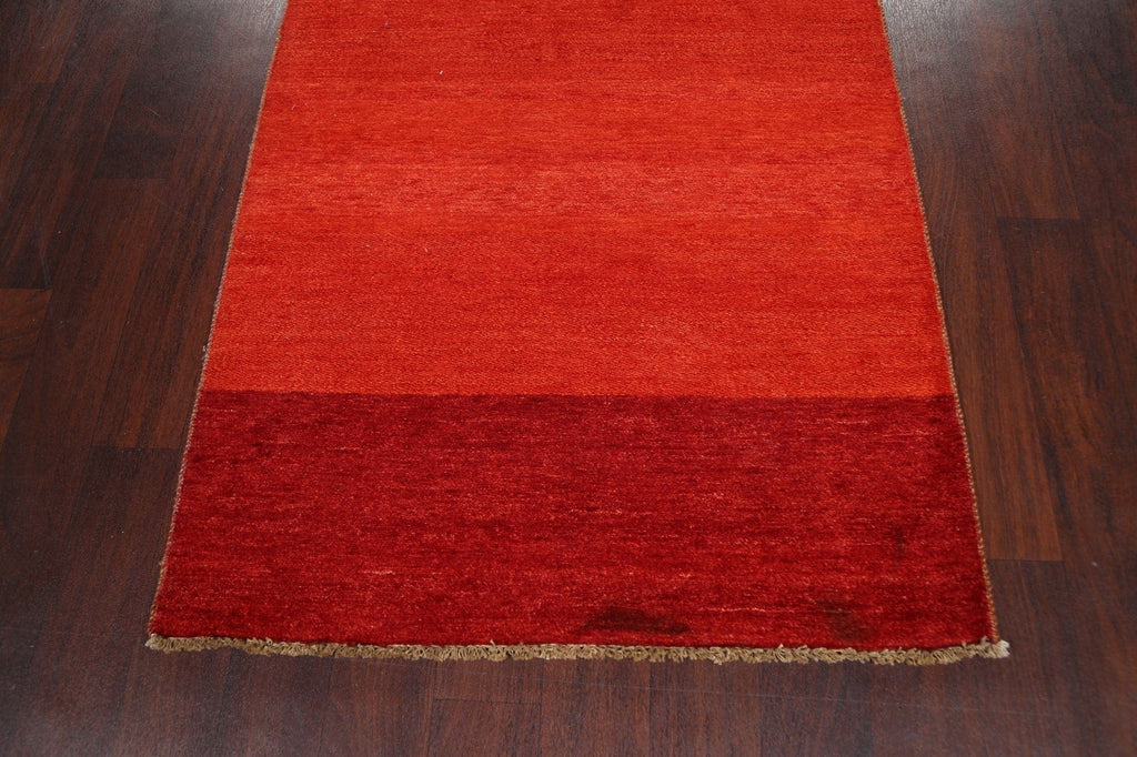 Modern Gabbeh Kashkoli Oriental Runner Rug 3x16