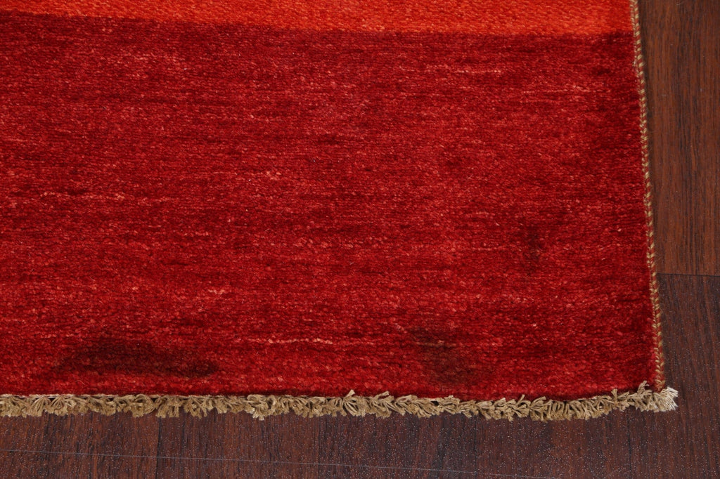 Modern Gabbeh Kashkoli Oriental Runner Rug 3x16