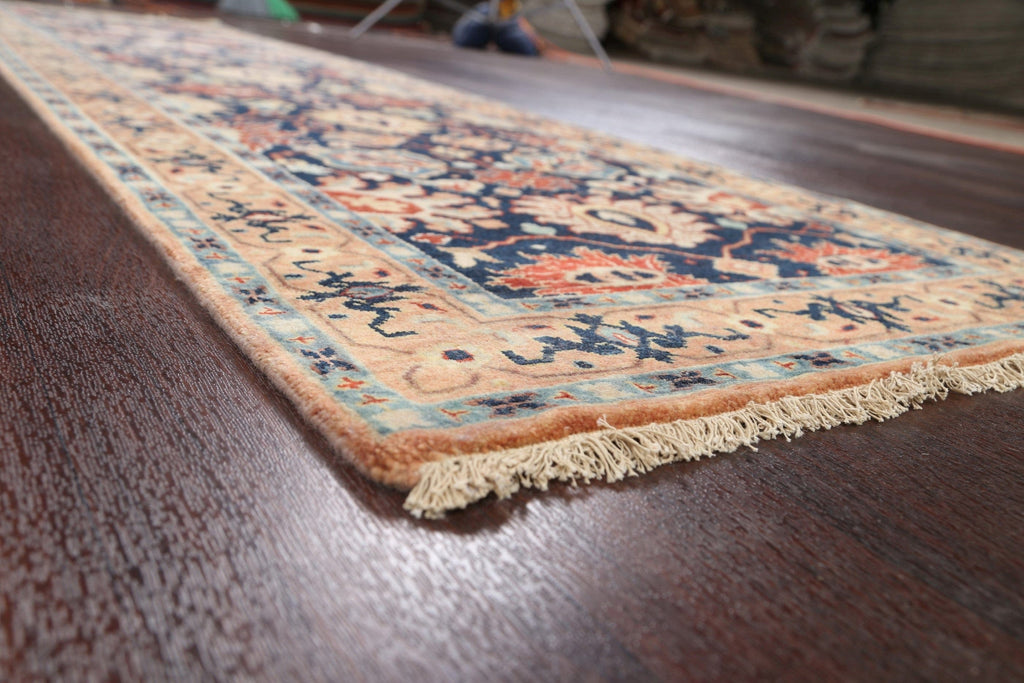 Vegetable Dye Heriz Serapi Oriental Runner Rug 3x10