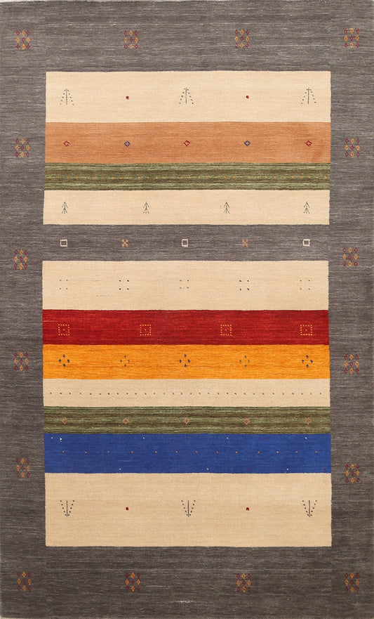 Tribal Gabbeh Lori Oriental Area Rug 5x7