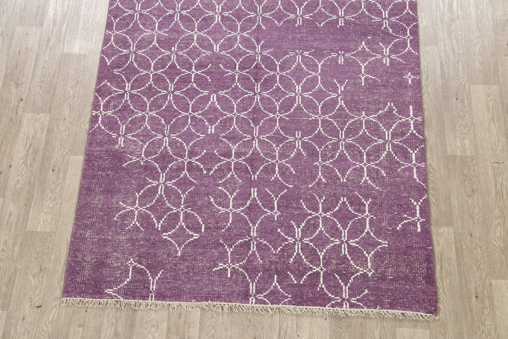 Distressed Modern Oriental Area Rug 6x8