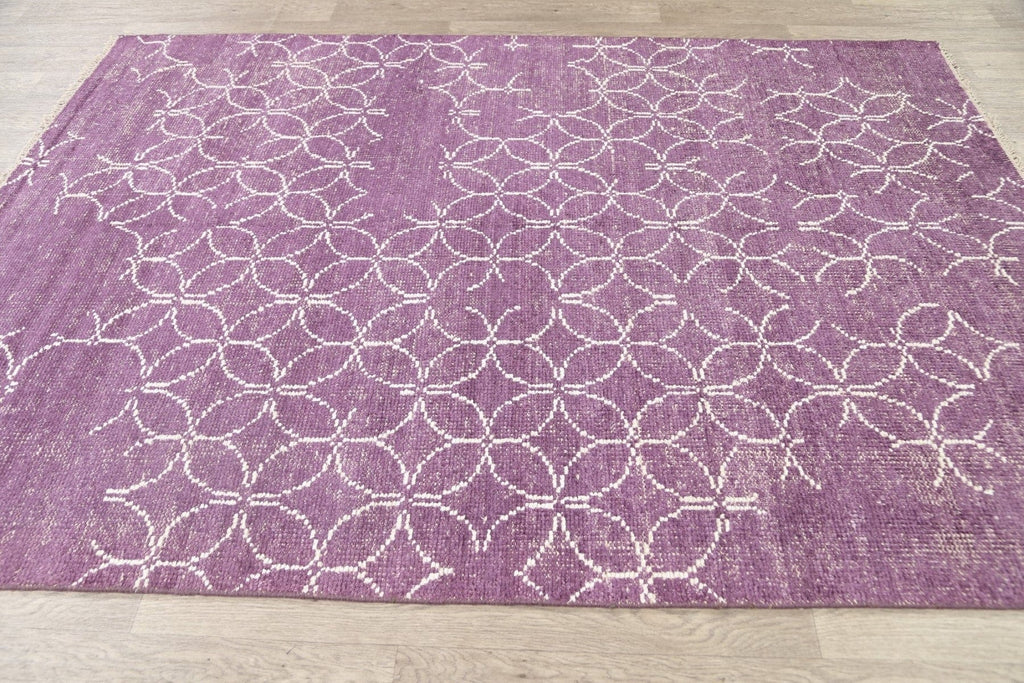 Distressed Modern Oriental Area Rug 6x8