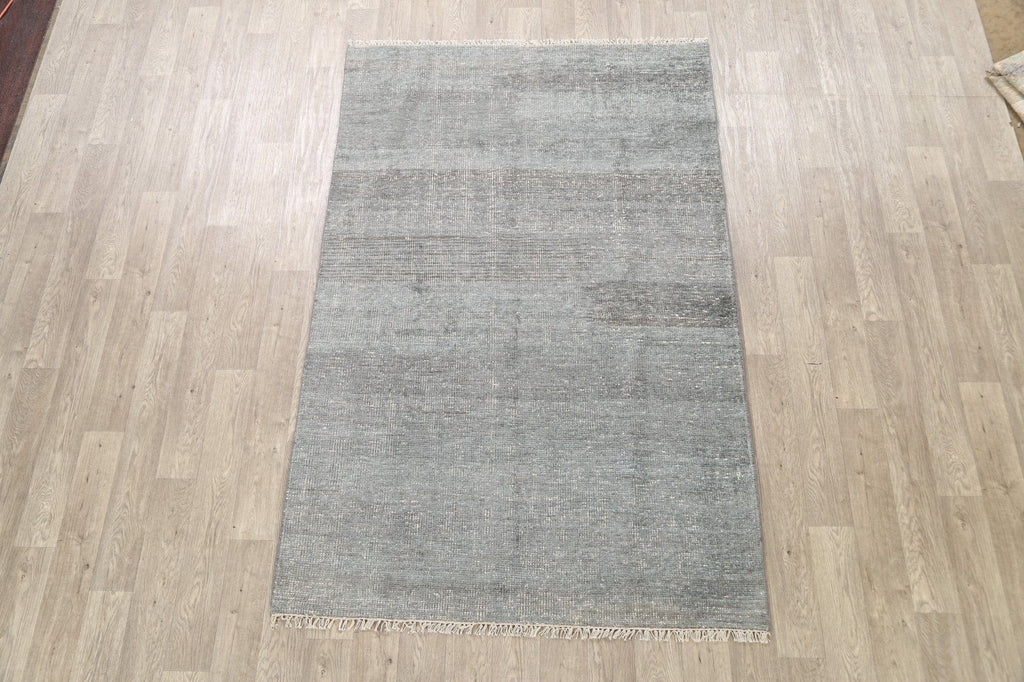 Distressed Abstract Contemporary Oriental Area Rug 5x8