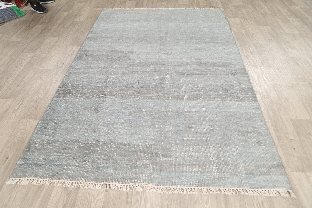 Distressed Abstract Contemporary Oriental Area Rug 5x8