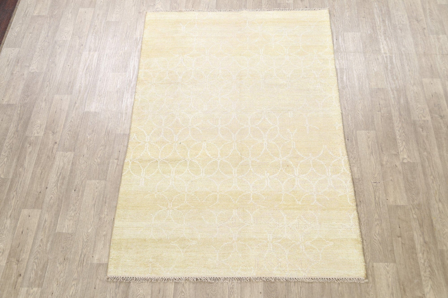 Muted Distressed Modern Oriental Area Rug 5x8