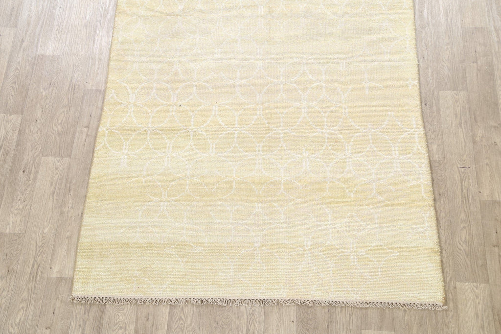 Muted Distressed Modern Oriental Area Rug 5x8