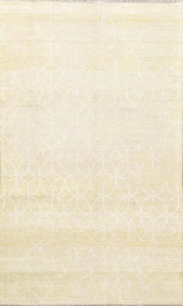 Muted Distressed Modern Oriental Area Rug 5x8