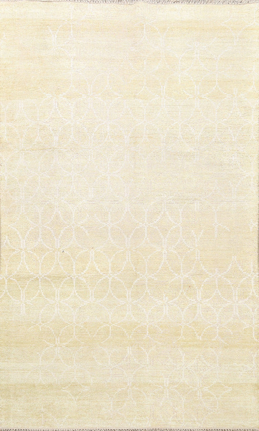 Muted Distressed Modern Oriental Area Rug 5x8