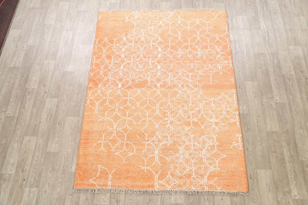 Distressed Modern Oriental Area Rug 6x8