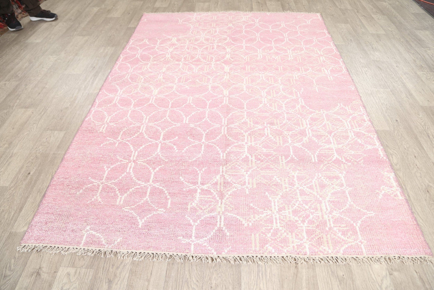 Distressed Modern Oriental Area Rug 6x8