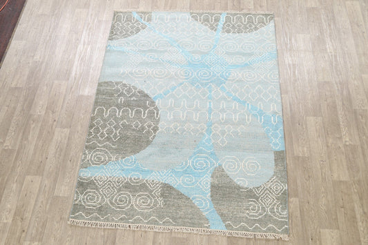 Abstract Modern Oriental Area Rug 6x8