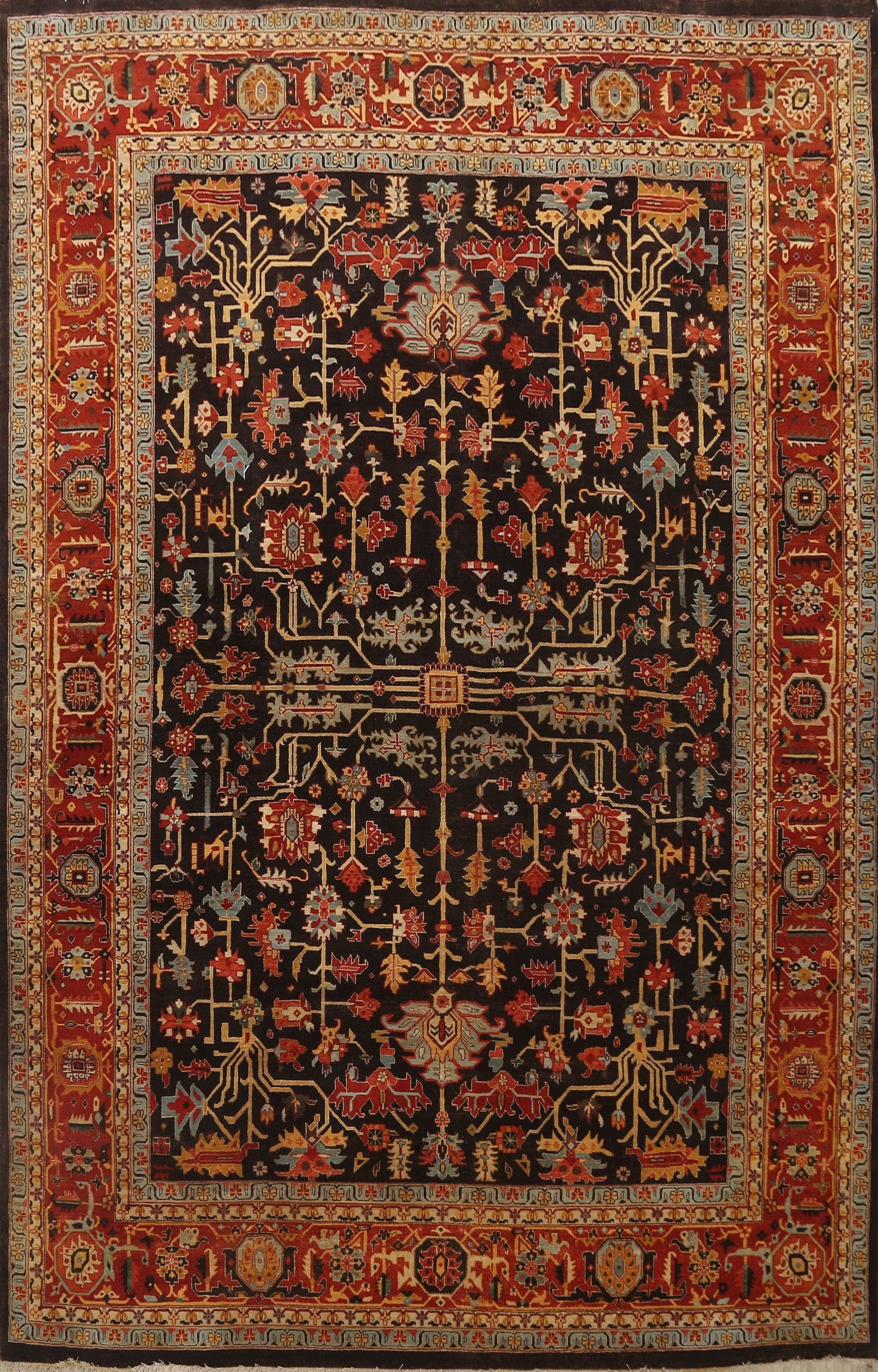 Geometric Heriz Serapi Oriental Area Rug 9x12