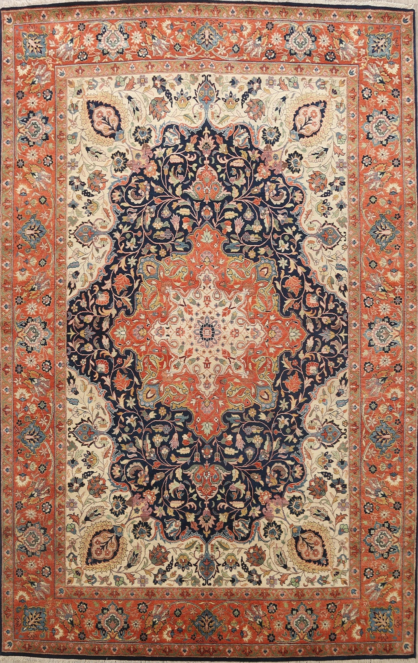 Floral Heriz Serapi Oriental Area Rug 9x12