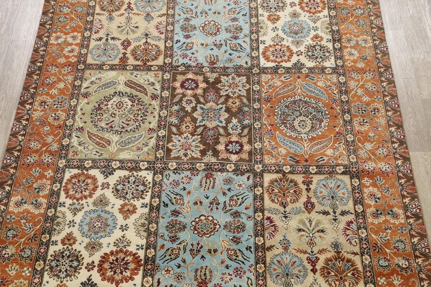 Vegetable Dye Floral Heriz Serapi Oriental Area Rug 8x10