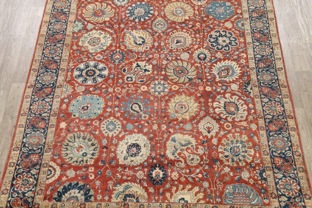 Vegetable Dye Floral Heriz Serapi Oriental Area Rug 8x10