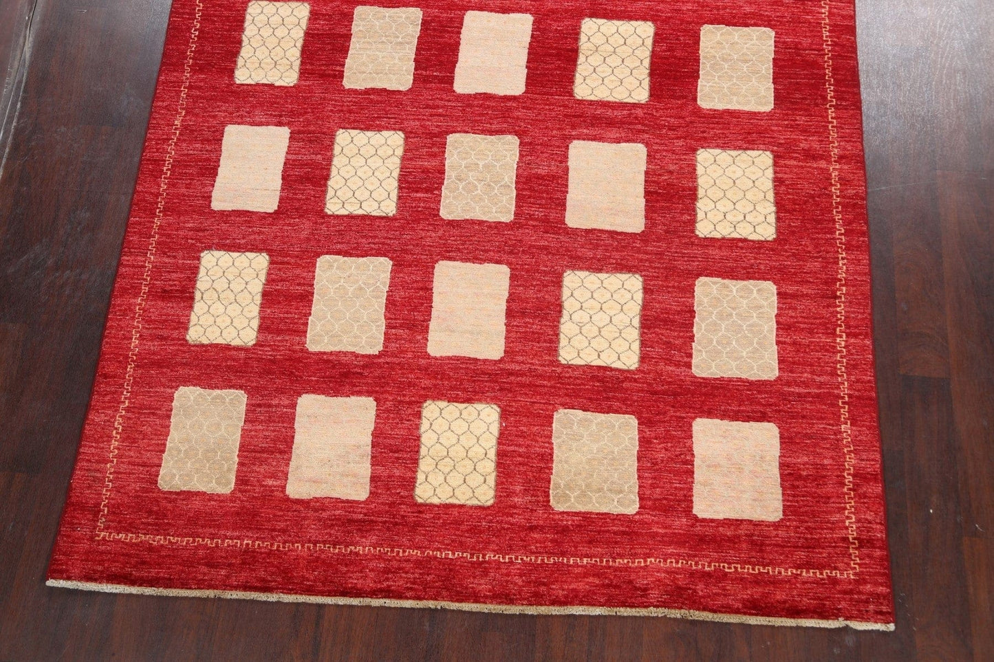 Geometric Gabbeh Kashkoli Oriental Area Rug 7x8