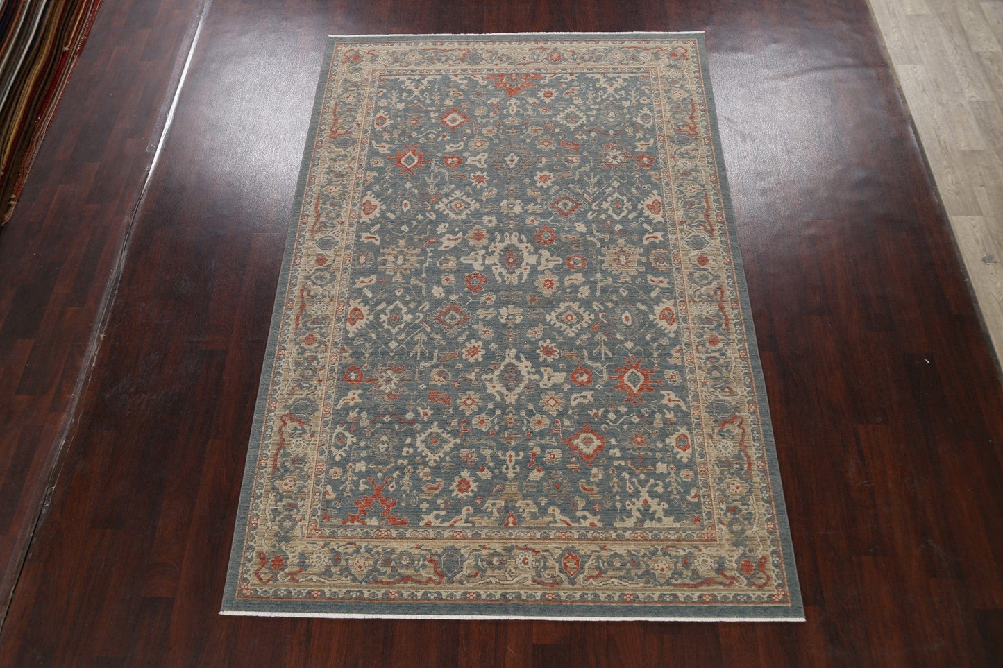 Silver Washed Ziegler Turkish Area Rug 7x10