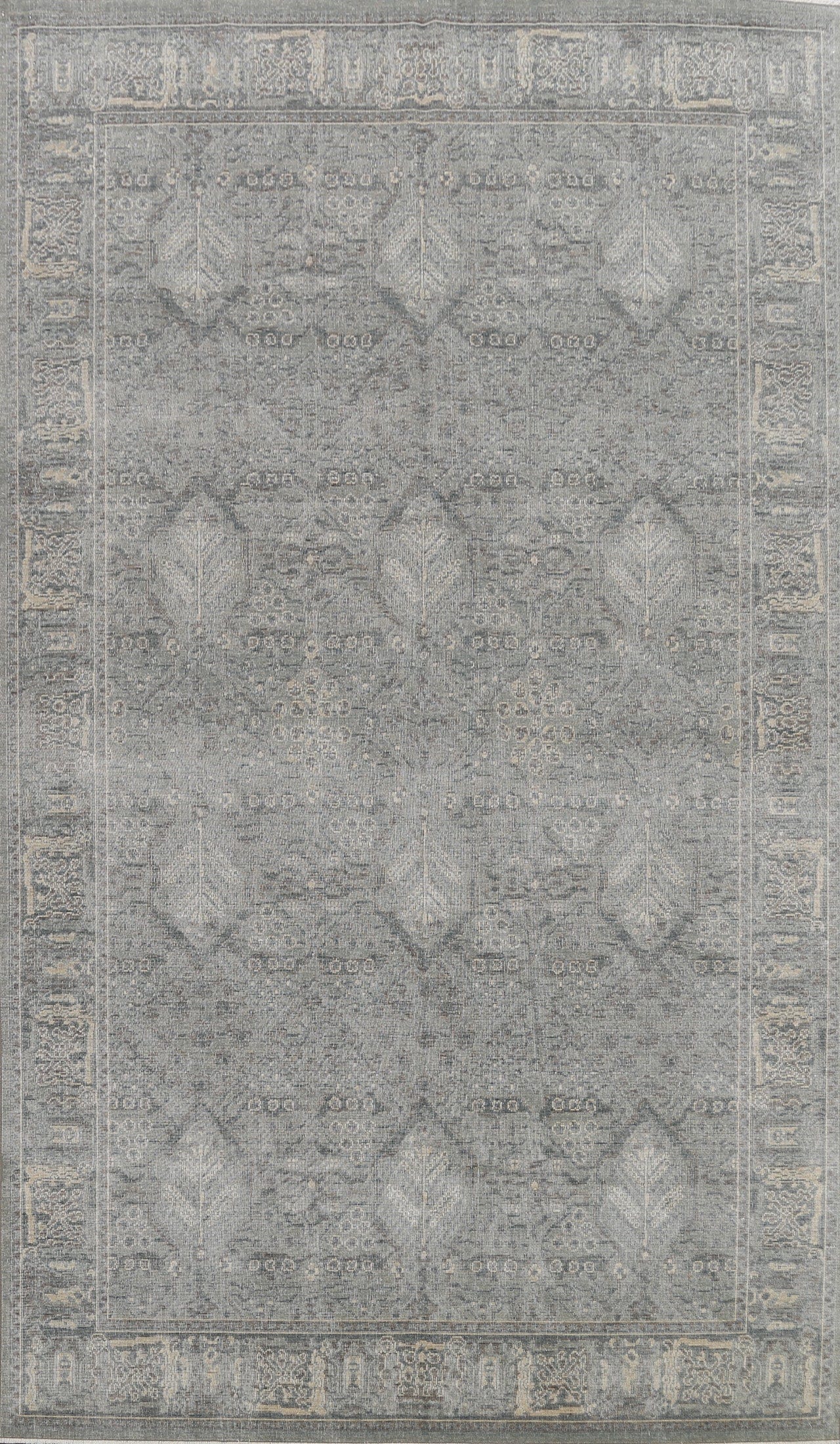 Silver Washed Ziegler Turkish Area Rug 7x10