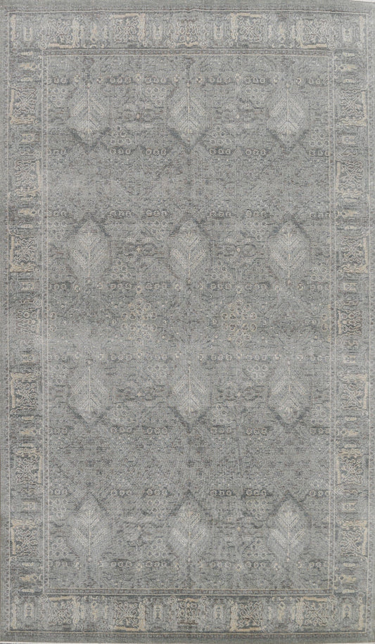 Silver Washed Ziegler Turkish Area Rug 7x10