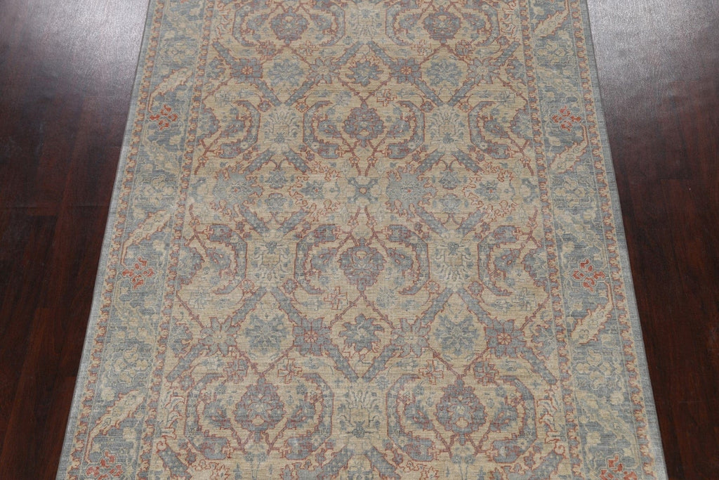 Silver Washed Ziegler Turkish Area Rug 7x10