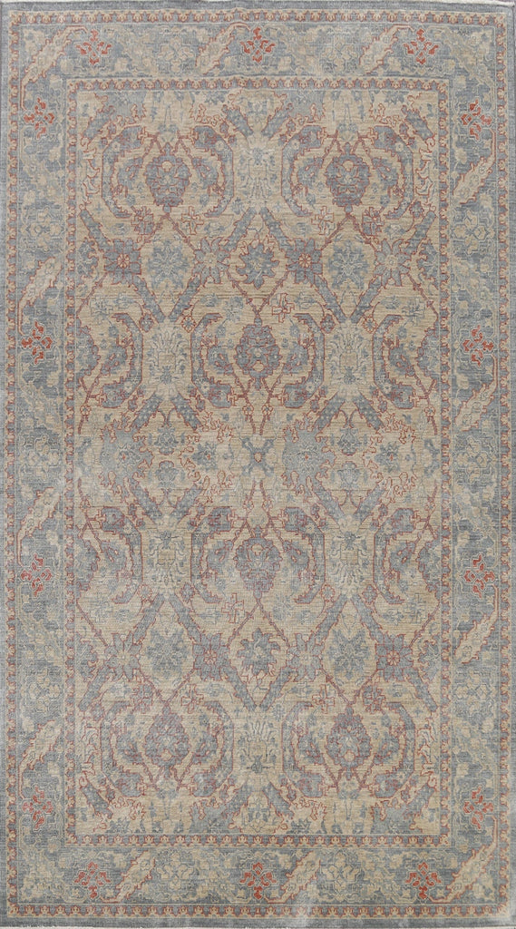 Silver Washed Ziegler Turkish Area Rug 7x10