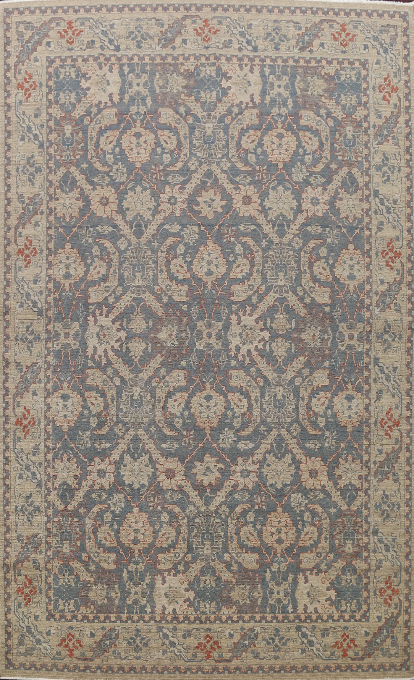 Silver Washed Ziegler Turkish Area Rug 10x13