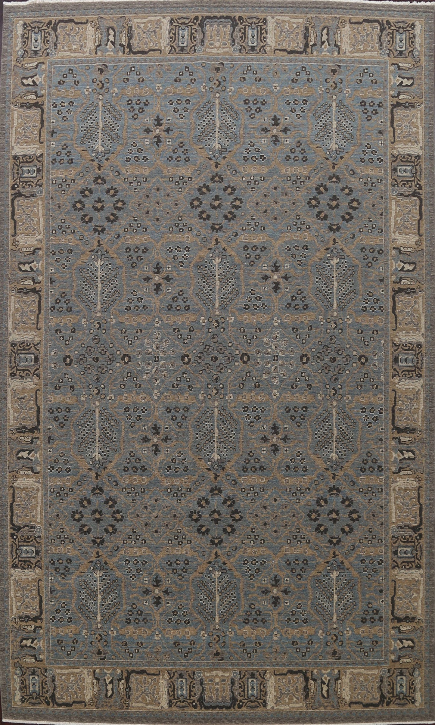 Silver Washed Ziegler Turkish Area Rug 9x12