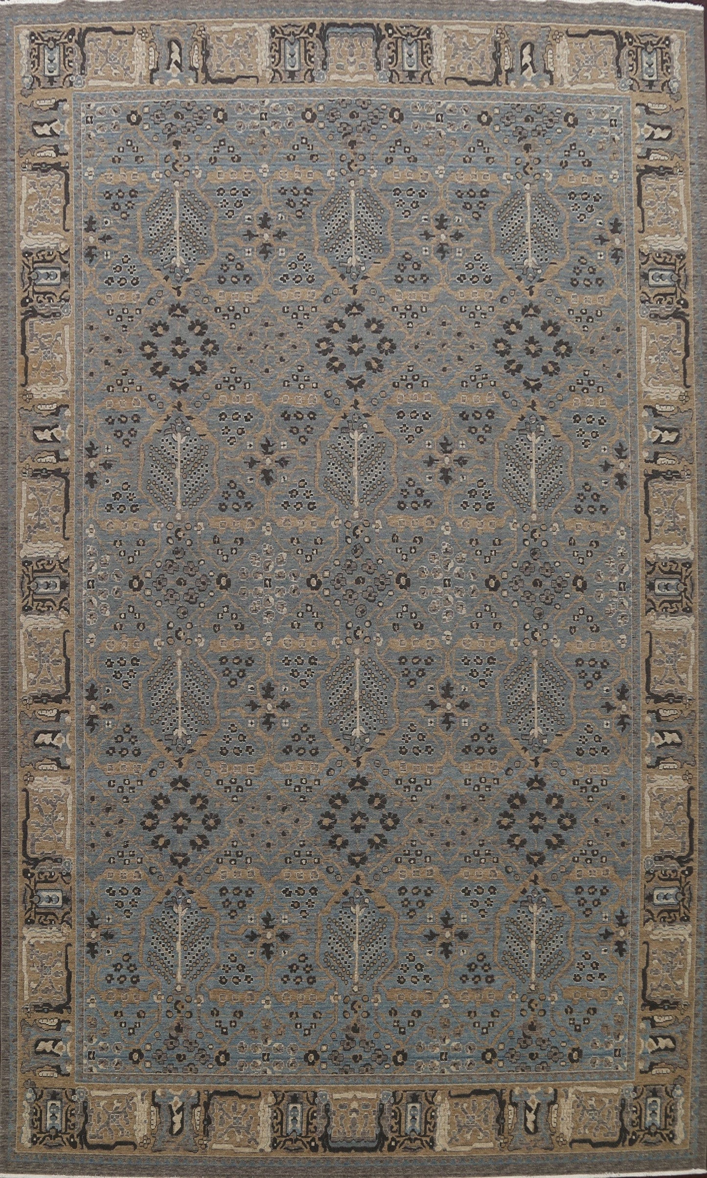 Silver Washed Ziegler Turkish Area Rug 10x13