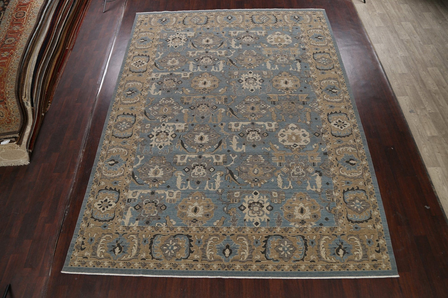 Silver Washed Ziegler Turkish Area Rug 10x13