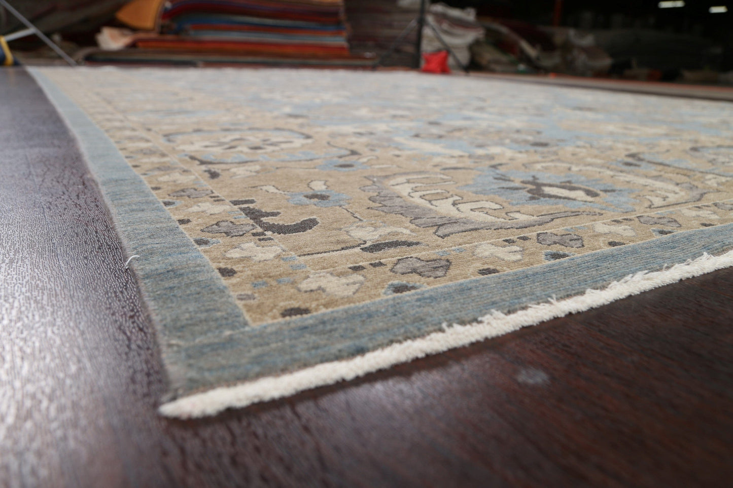 Silver Washed Ziegler Turkish Area Rug 10x13