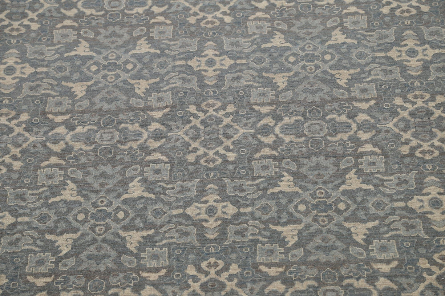 Silver Washed Ziegler Turkish Area Rug 10x13