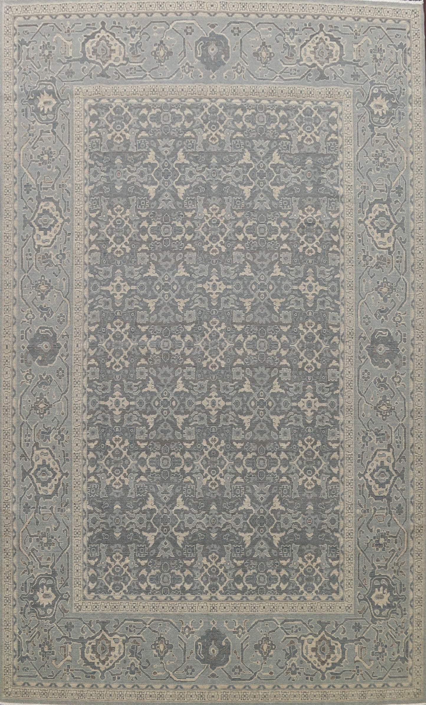 Silver Washed Ziegler Turkish Area Rug 10x13