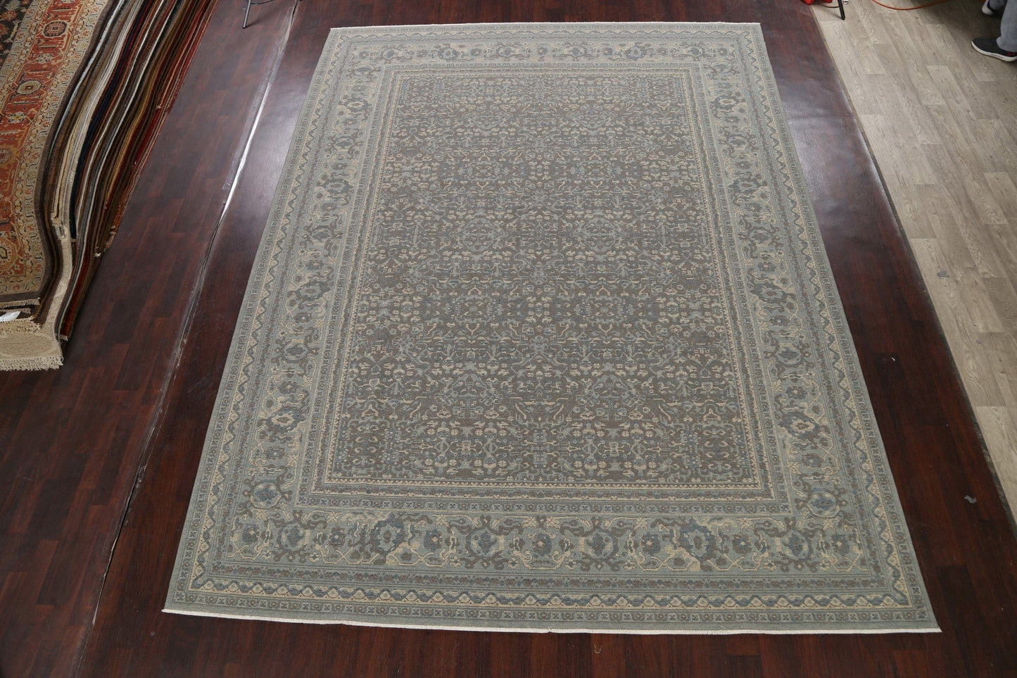 Silver Washed Ziegler Turkish Area Rug 10x13