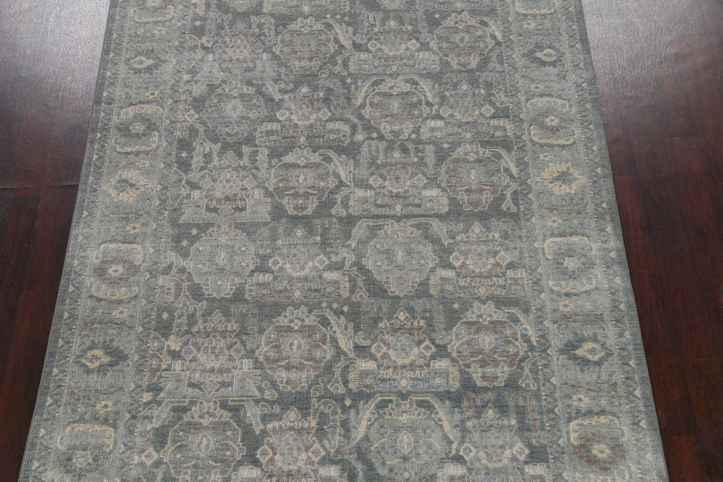 Silver Washed Ziegler Turkish Area Rug 7x10