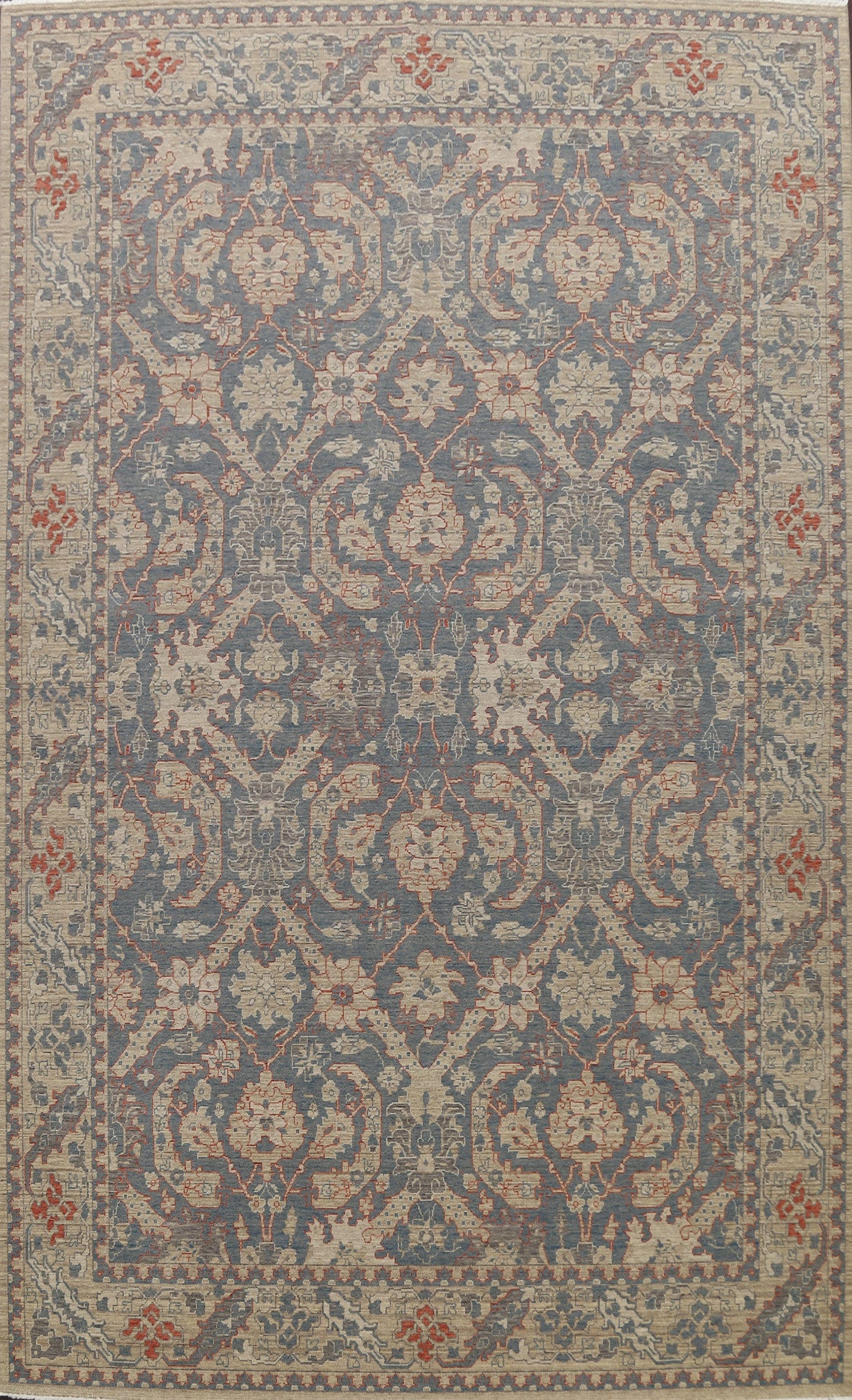 Silver Washed Ziegler Turkish Area Rug 9x12