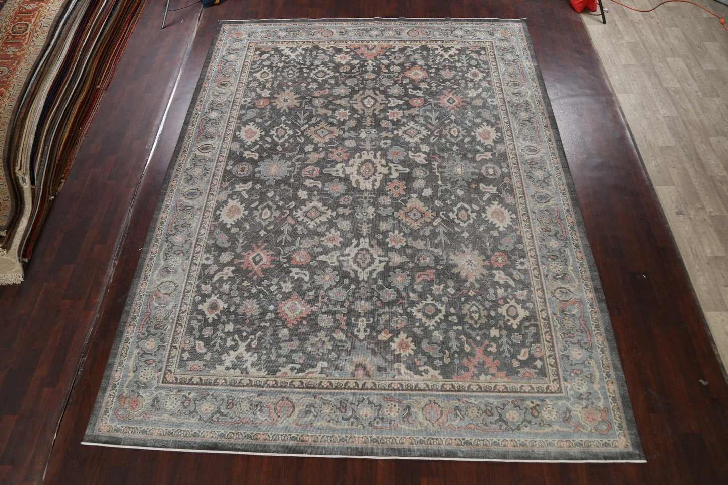 Silver Washed Ziegler Turkish Area Rug 10x13