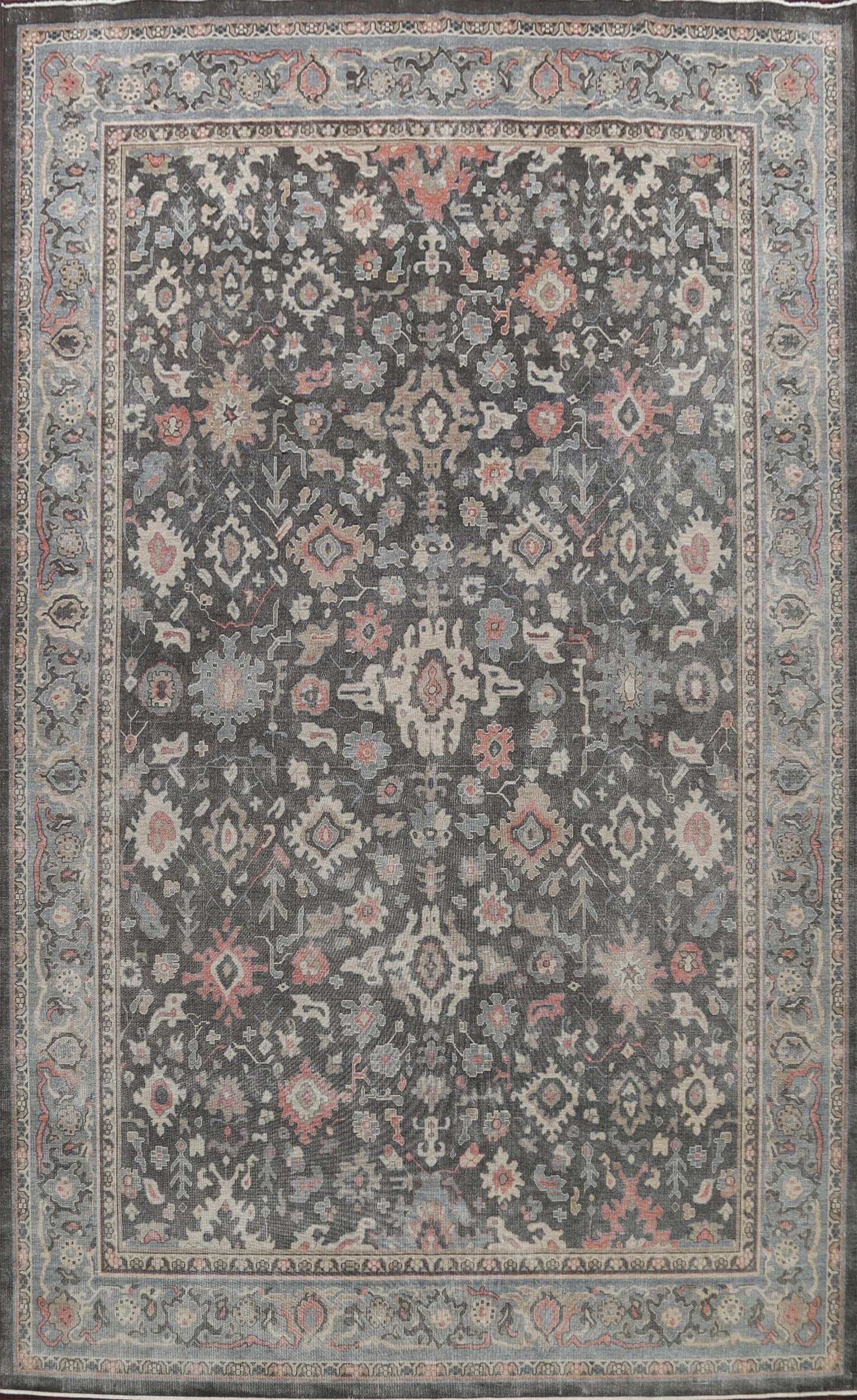 Silver Washed Ziegler Turkish Area Rug 10x13