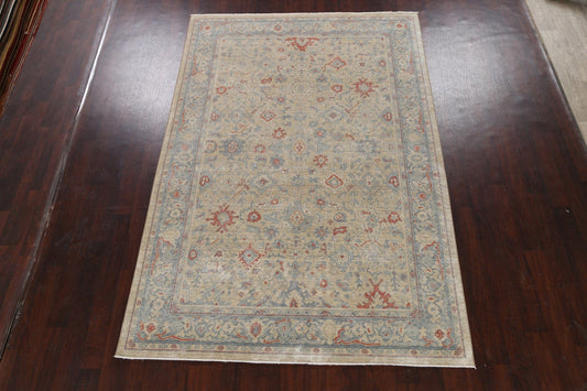 Silver Washed Ziegler Turkish Area Rug 7x10