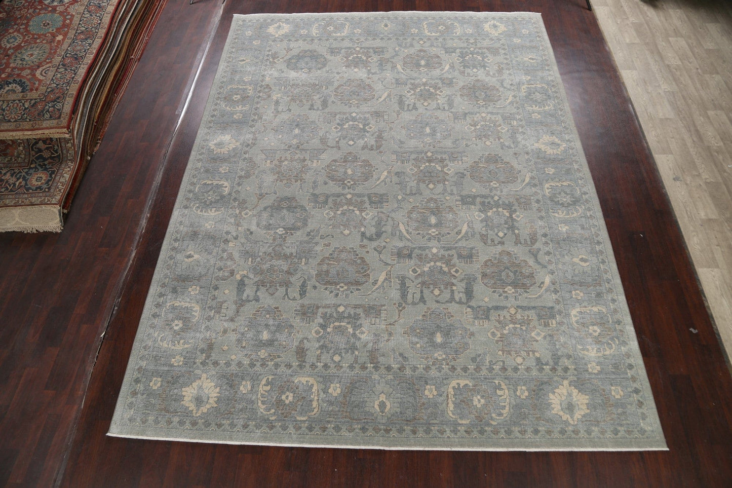 Silver Washed Ziegler Turkish Area Rug 10x13