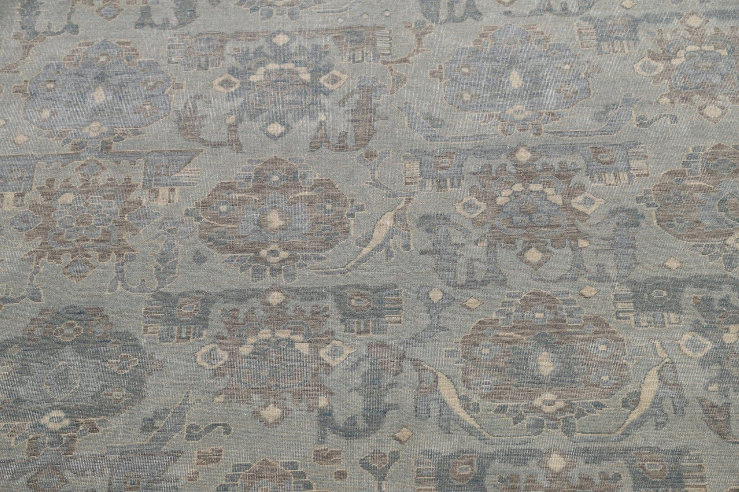 Silver Washed Ziegler Turkish Area Rug 10x13