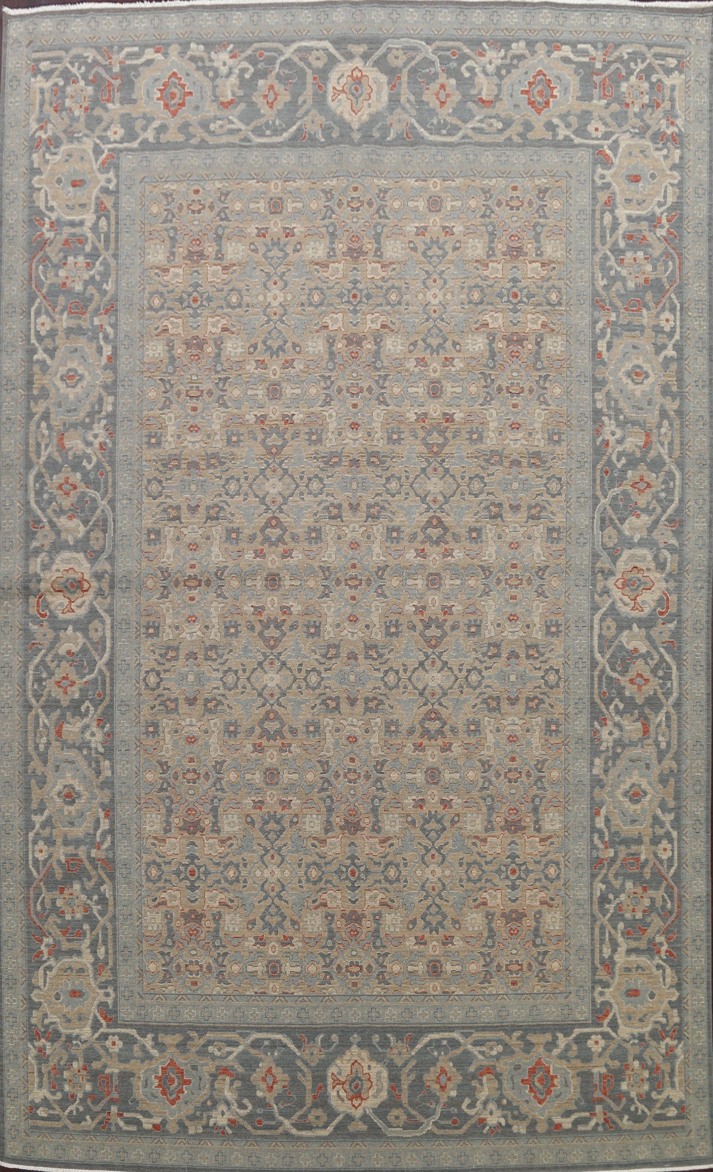 Silver Washed Ziegler Turkish Area Rug 10x13