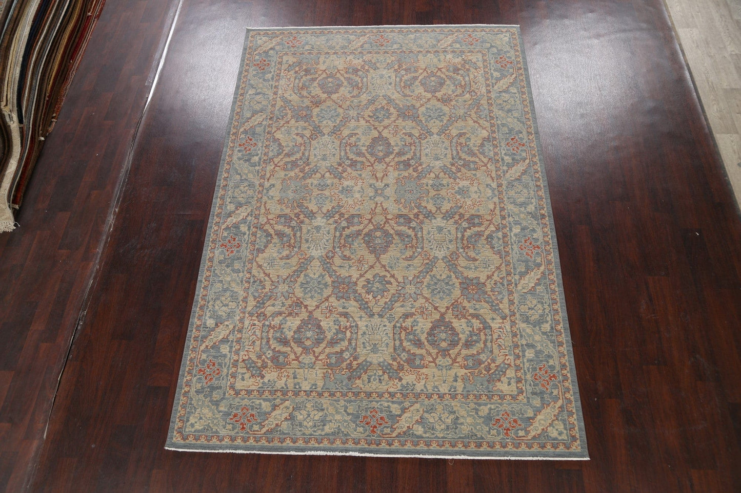 Silver Washed Ziegler Turkish Area Rug 7x10