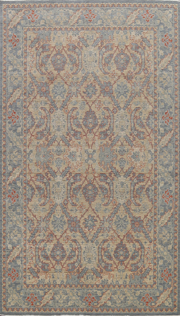 Silver Washed Ziegler Turkish Area Rug 7x10