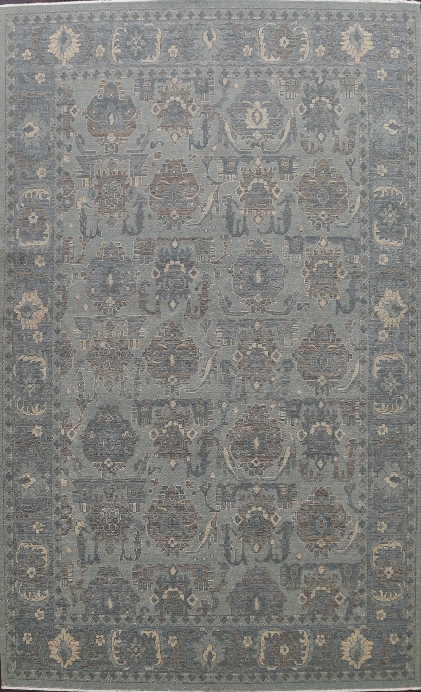 Silver Washed Ziegler Turkish Area Rug 9x12